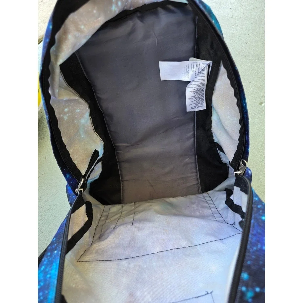 JanSport SuperBreak Backpack Blue Purple Galaxy Nebula Space Print School Bag E3